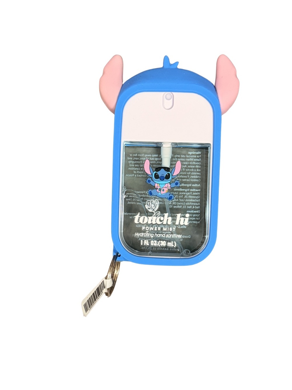 Disney Stitch Touchland Power Mist Hand Sanitizer Holder Keychain NEW